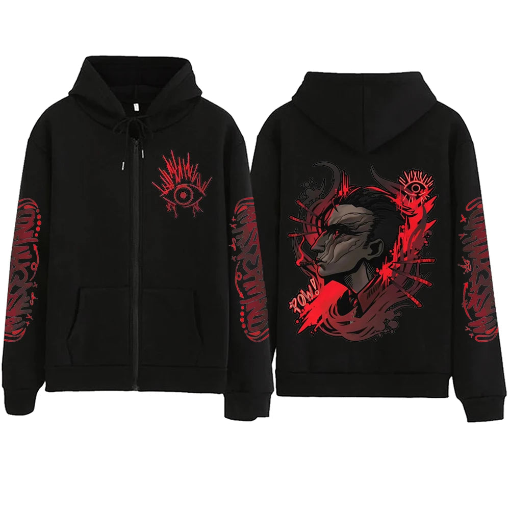 2025 Anime Arcane Vi Zipper Hoodie Harajuku Pullover Tops Long Sleeve Loose Casual Sweatshirts