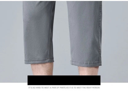 Men's Summer Lyocell Shorts Thin Breathable Comfortable Slim Korean Fashion Short Pants Elastic Waist Casual Vacation Pants