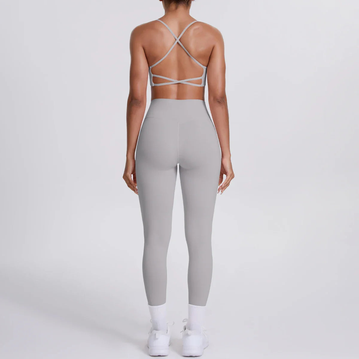 Yoga Suit Sports Set Gym Seamless High Impact Sports Bra Women's High Waist and Hips Tight Peach Buttocks Pants Womens Sportswea