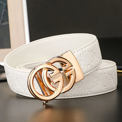 2025 New business Male Famous Style Metal Automatic Buckle Luxury Brand Women Belt Genuine Leather Belts for Men Strap jeans