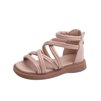 Girls sandals new summer medium and large children princess shoes soft sole shoes