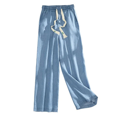 Women's Female High Elastic Waist Thin Loose Denim Pants