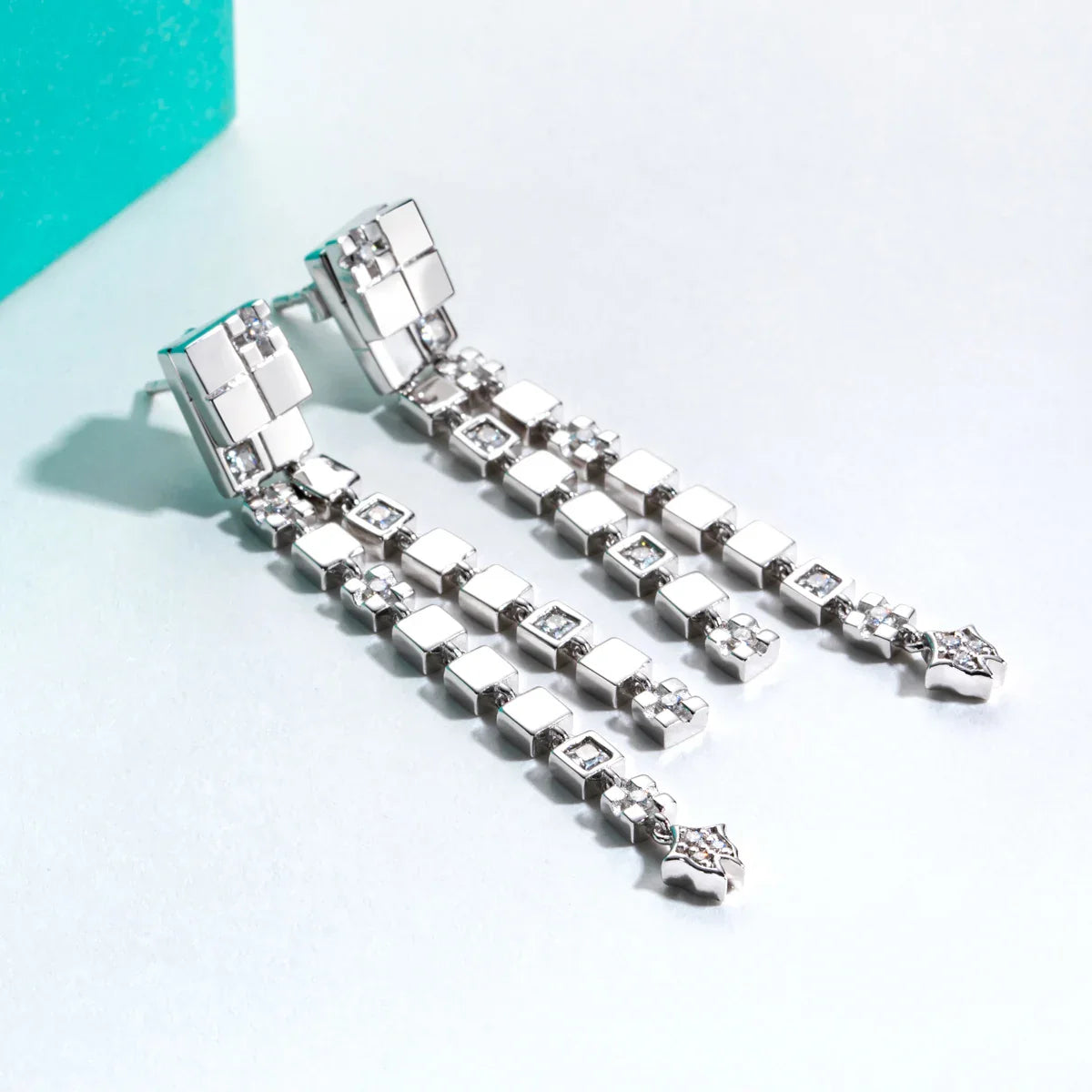 Moissanite Drop Earrings 925 Sterling Silver D Color Lab Created Diamond Multifunctional Dangle Earrings for Women