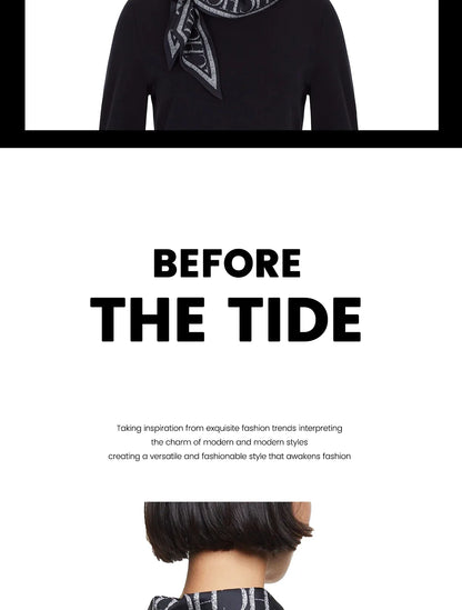 New Women's  Long Sleeved TopsVintage Fashion Female Top T-Shirt Bow Design Casual New Top Retro Ladies T-Shirt