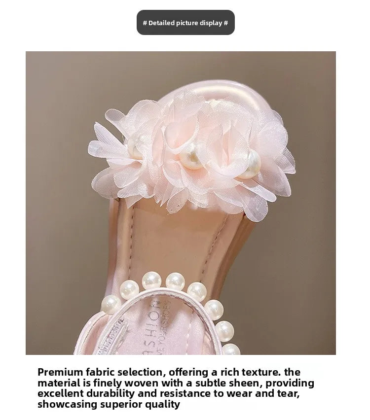 Girls Summer Sandals Soft Bottom Toe-Open Cute Princess Shoes Middle Large Children Little Girls Student Beach Shoes