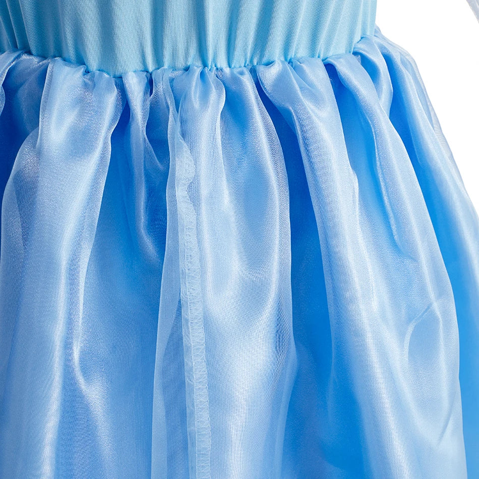 Children Princess Fancy Costume Elsa Party Carnival White Dress Up for Girl Christmas Birthday Cosplay Belle Snowflake Vestidoes