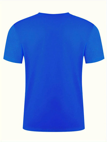 Men's summer 100 cotton fashionable casual sports loose plus size simple letter printed round neck short sleeved T-shirt top