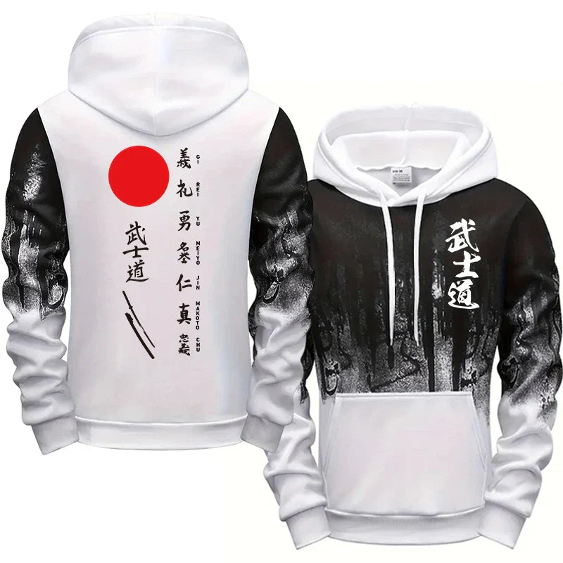 Hot Sales Mens Tracksuit Print Splash-ink Hooded Sweatshirts Sports Jogging Mens Clothing Street Casual Single Piece Tops Pants
