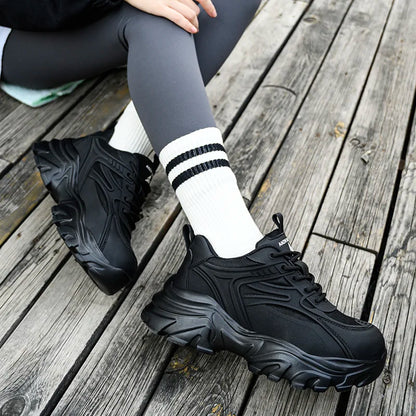 Lace-up Safety Work Shoes For Women Steel Head Boots Female Indestructible Construction Non Slip Platform Work Shoes