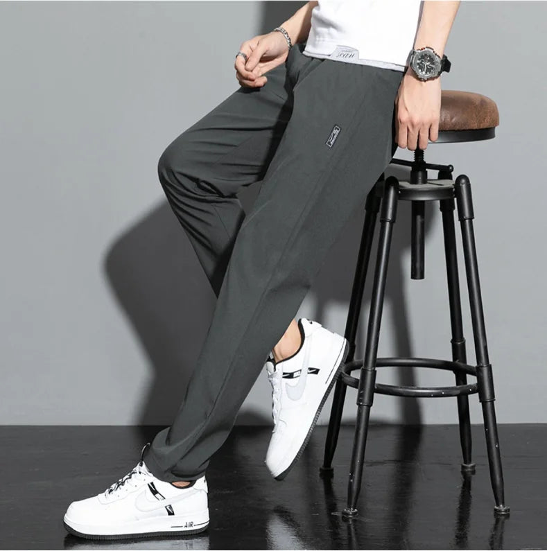 2026 Spring Summer Ultra-thin Men's Stretch Slim Straight Casual Pants High Quality Fashion Breathable Golf Sports Trousers