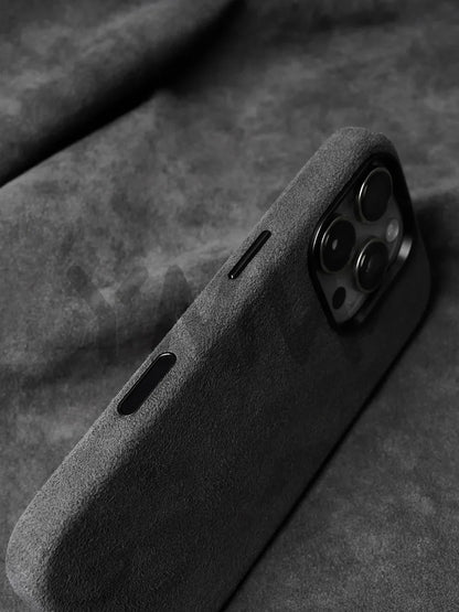 Case for iPhone 17 16 Pro Max Compatible Magsafe Business Supercar Interior Same Suede Leather Phone Cover