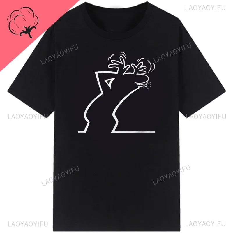 La Linea The Line Osvaldo Cavandoli TV Men Women Style Streetwear Tee Fashion Cotton T Shirt Round Neck Casual Summer Camiseta
