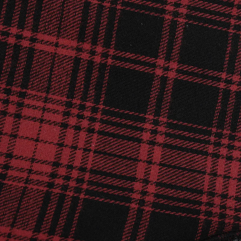 Cyber Punk Dark Gothic Skirt Women Streetwear Harajuku Irregular Patchwork Red Plaid Skirt Hotsweet Y2k Clubwear Skirt