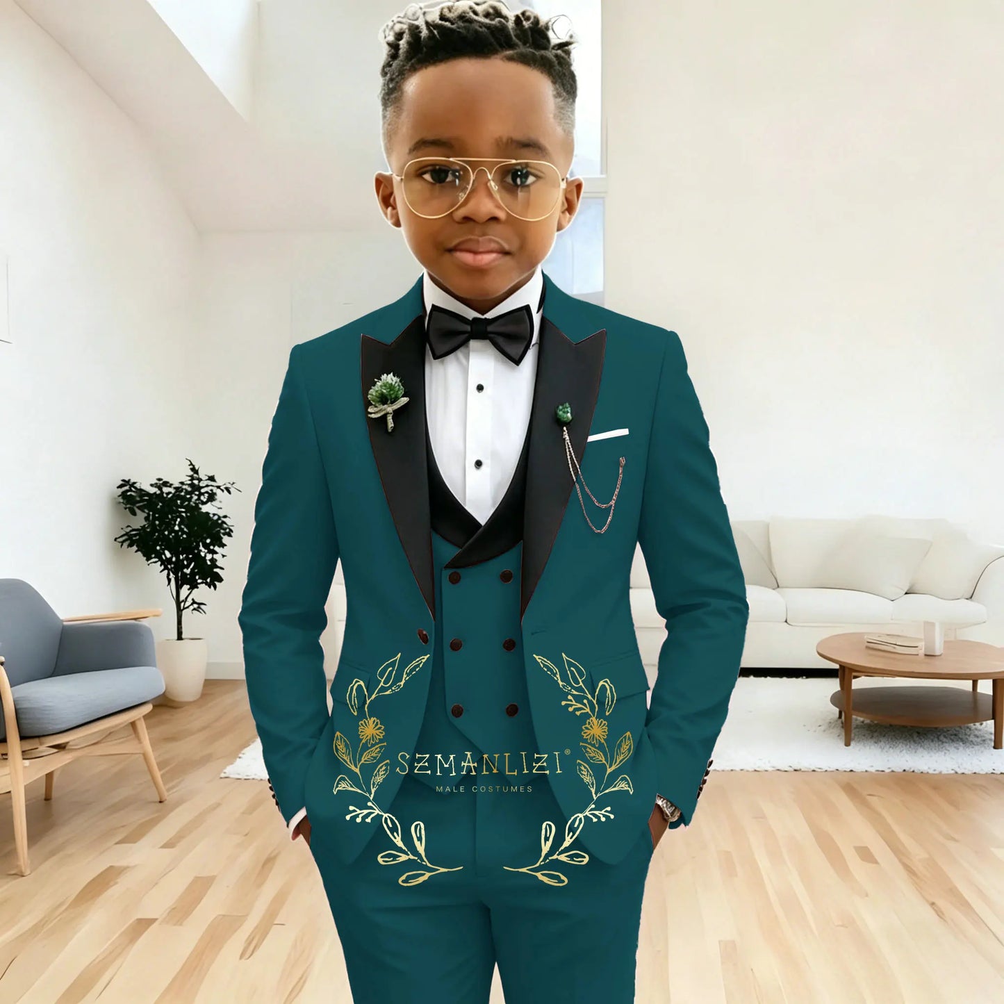 Pink Peaked Lapel Boy Formal Suits Dinner Tuxedos Boys Groomsmen Kids For Wedding Party Prom Suit Wear Ensembles De Blazers