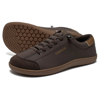Barefoot Shoes Unisex Wide Toe Artificial Leather Sneakers Zero Drop Slip On Outdoor Lightweight Comfortable Shoes