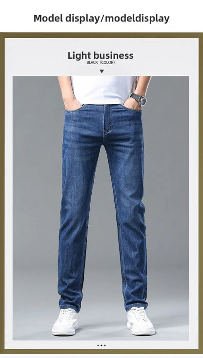 Men's New Fashion Business Jeans for Autumn and Winter  Classic Style Casual Stretch Slim Jeans  Men's Brand Jeans Jeans Pants