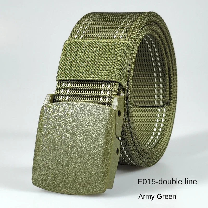 White Automatic Buckle Nylon Army Tactical Men Belt Military Waist Canvas Belt Outdoor Strap Travel Jeans Black Belts for Women