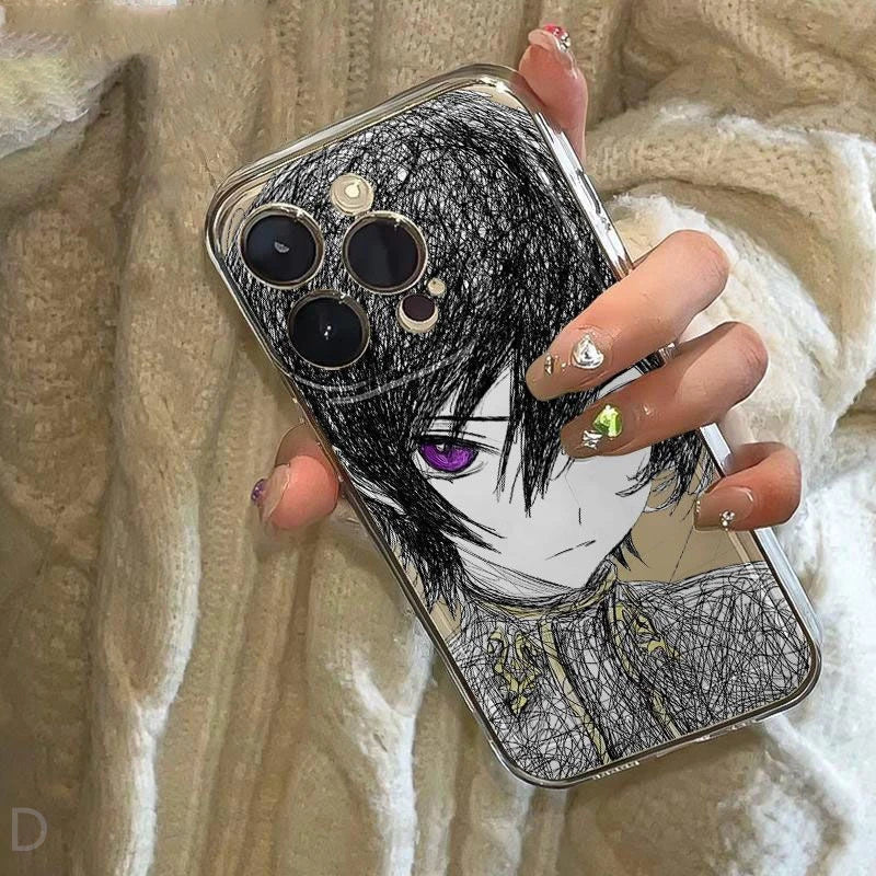 luxury comic Code Geass Clear Soft Case protection for iPhone 17 16 15 13 12 11 14 Pro Max XS XR 7 8 16 Plus X SE Coque