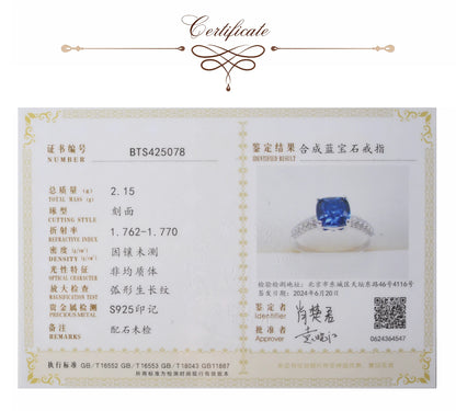2.22ct Created Sapphire Nano Emerald Tanzanite Solitaire Ring 925 Sterling Silver for Women Daily Party Jewelry  sets gift