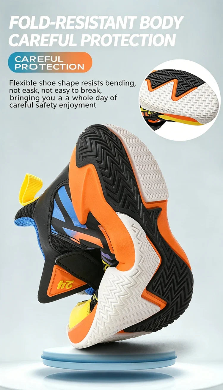 Summer Breathable Children's Sports Shoes Outdoor Basketball Shoes Kids Non-slip Platform Casual Sneakers For Boys Trainers