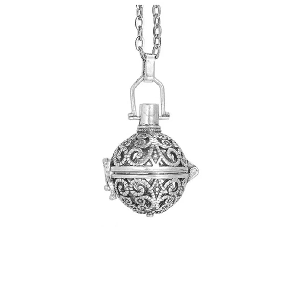 Music Chime Mexico Angel Ball Caller Locket Necklace Antique Vintage Pregnancy Essential Oil Diffuser Aromatherapy Necklace