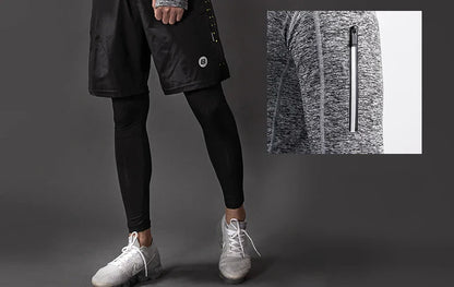 Men's Tracksuit Gym Fitness Running 5 Pcs/Set Quick Dry Sweat-absorb Compression Sport Suit Clothes Jogging Sport Wear