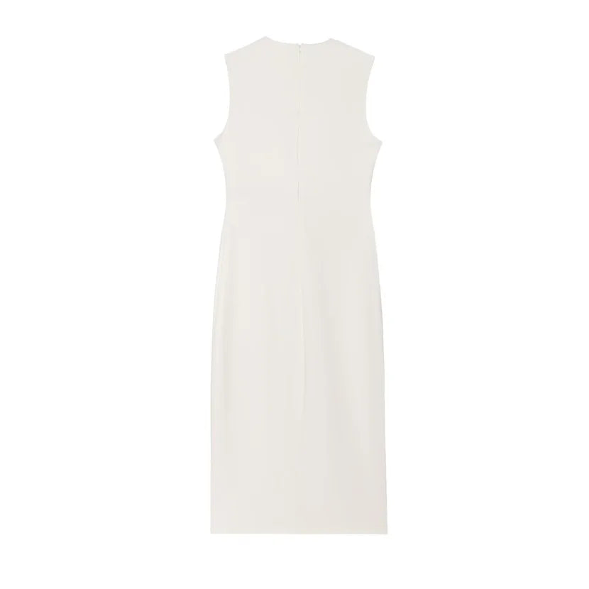 Women's Dress Black Long Dresses Spring Summer 2025 Button Up Sleeveless Sundress Vestidos Elegant Casual Women's Dresses