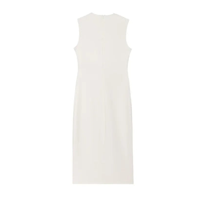 Women's Dress Black Long Dresses Spring Summer 2025 Button Up Sleeveless Sundress Vestidos Elegant Casual Women's Dresses