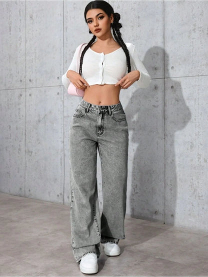 Gray Slim Tight Fit Jeans Pant For Man Original Y2k Drip Unisex Trendy Fashion Jeans No accessories or belts included