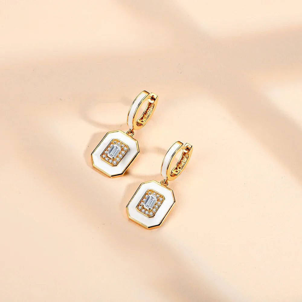 Cut 5*3mm Moissanite Earrings for Women 100% 925 Sterling Silver Top Quality Stud Earrings Sparkling Wedding