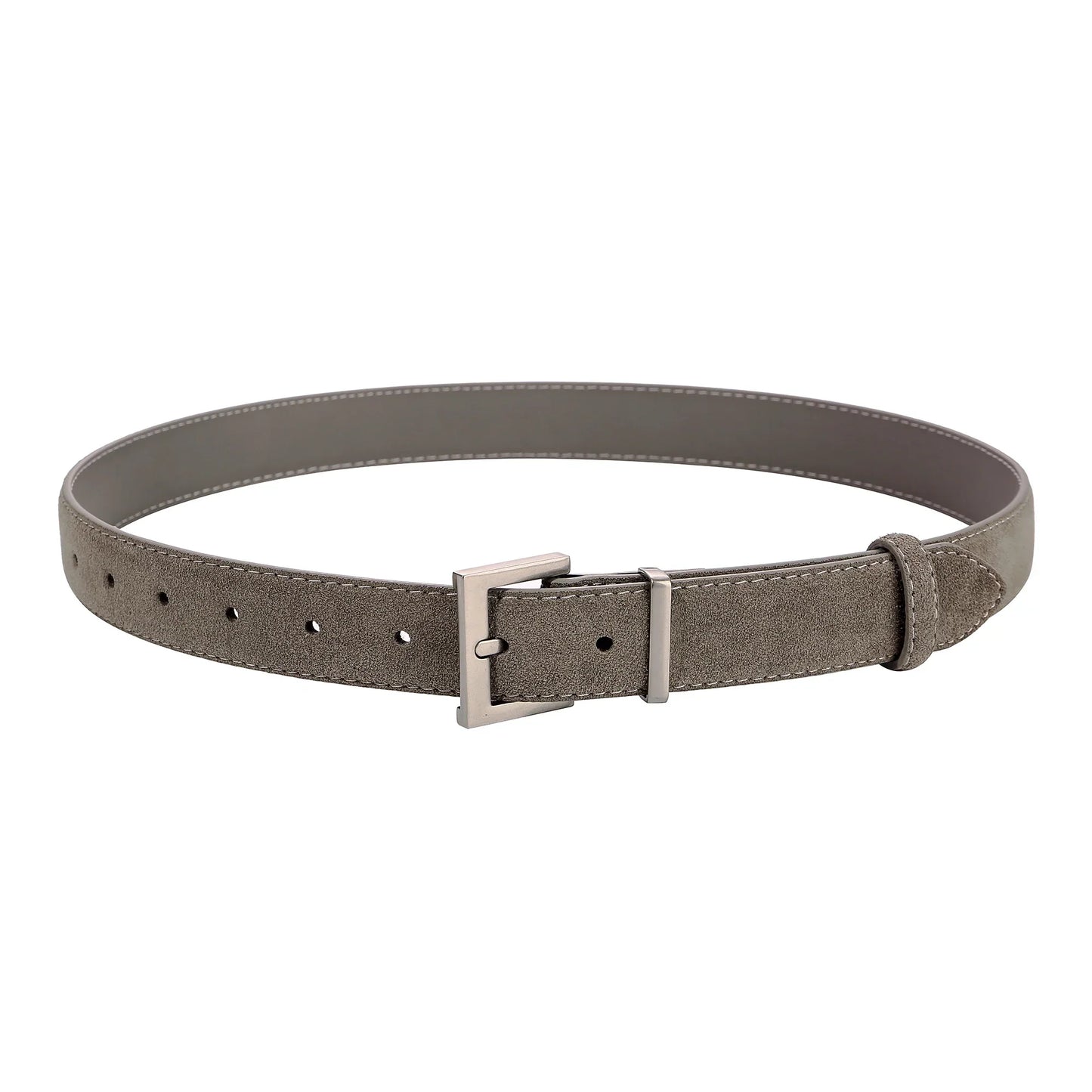 Fashion Suede Cowhide Women‘s Belts Genuine Leather 2.8cm Wide Belt Metal Buckle Women Belt Matched Dress Jeans Skinny Girdle