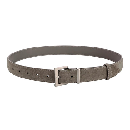 Fashion Suede Cowhide Women‘s Belts Genuine Leather 2.8cm Wide Belt Metal Buckle Women Belt Matched Dress Jeans Skinny Girdle