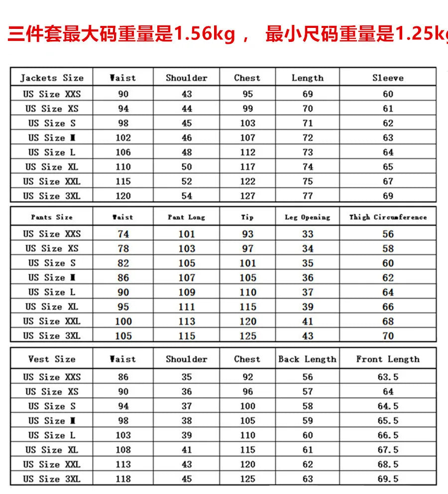 Men's Three-Piece White Suit, Anti-Wrinkle, No-Iron, Anti-Stick Fur Business Formal Suit, Four-Season Workplace Work Clothing Dr