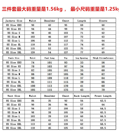 Men's Three-Piece White Suit, Anti-Wrinkle, No-Iron, Anti-Stick Fur Business Formal Suit, Four-Season Workplace Work Clothing Dr