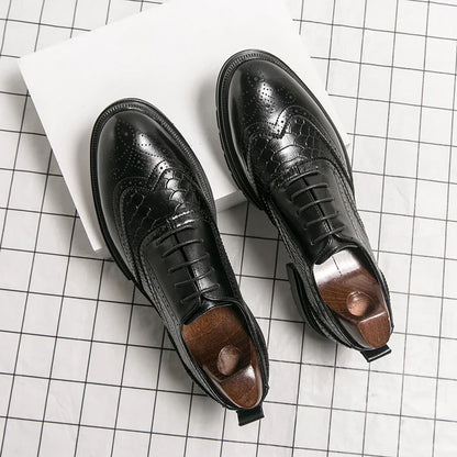 Classic Wedding Leather Shoes For Men Brogues High Quality Men's Dress Business Shoes Office Party Social Formal Shoes Male