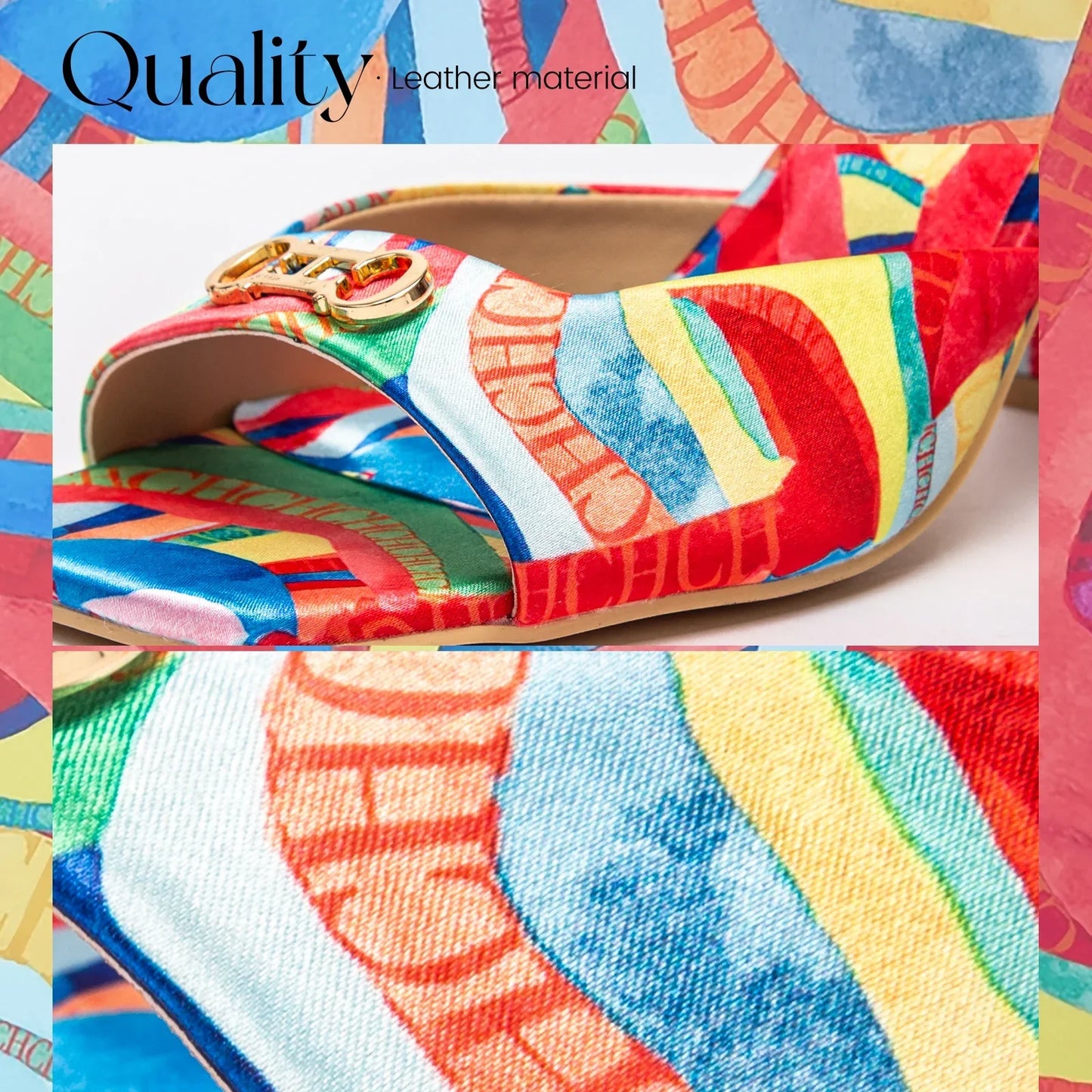 Woman shoes Thick Heel Sandals Square Open Toe Sliding Sandals students