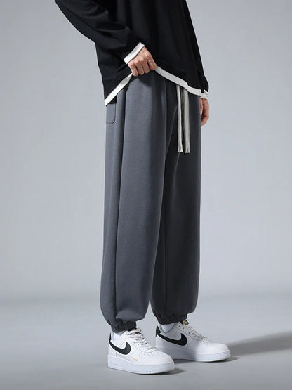 Men's Jogger Cotton/Polyester Sweatpants Big Size 8XL 7XL 6XL Sports Baggy Pants Sting Banding  Hip Hop Loose Harem Trousers