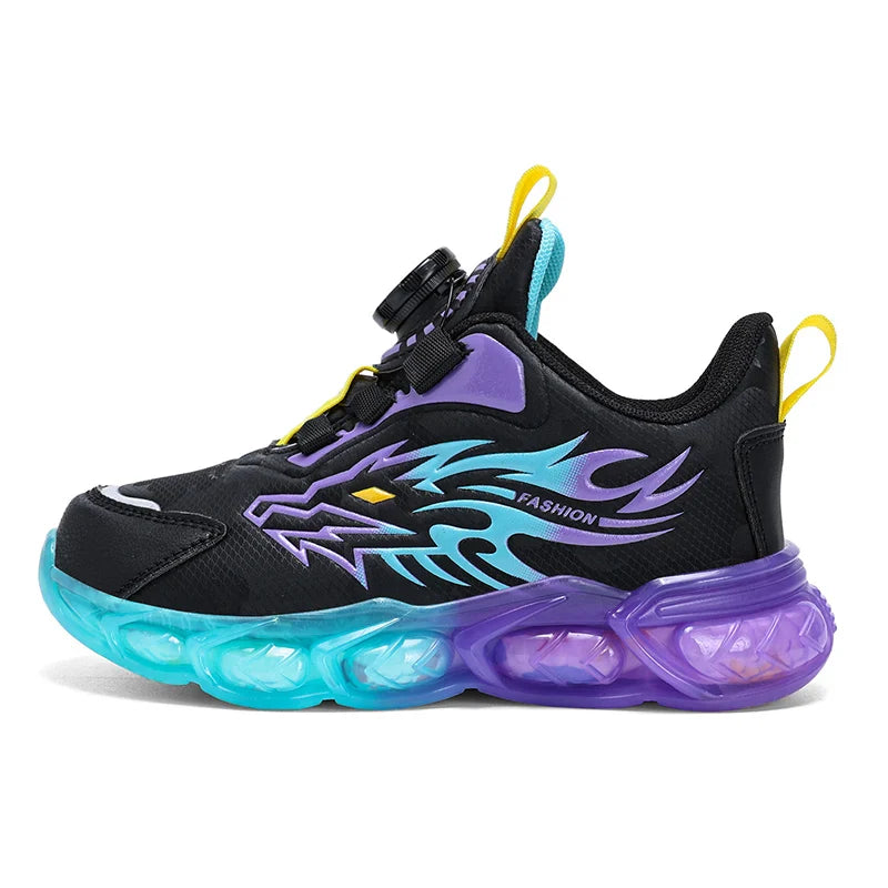 Fashion Children's Leather Casual Shoes For Boy Sneakers Breathable Kids School Walking Non-slip Sport Running Shoes Outdoor