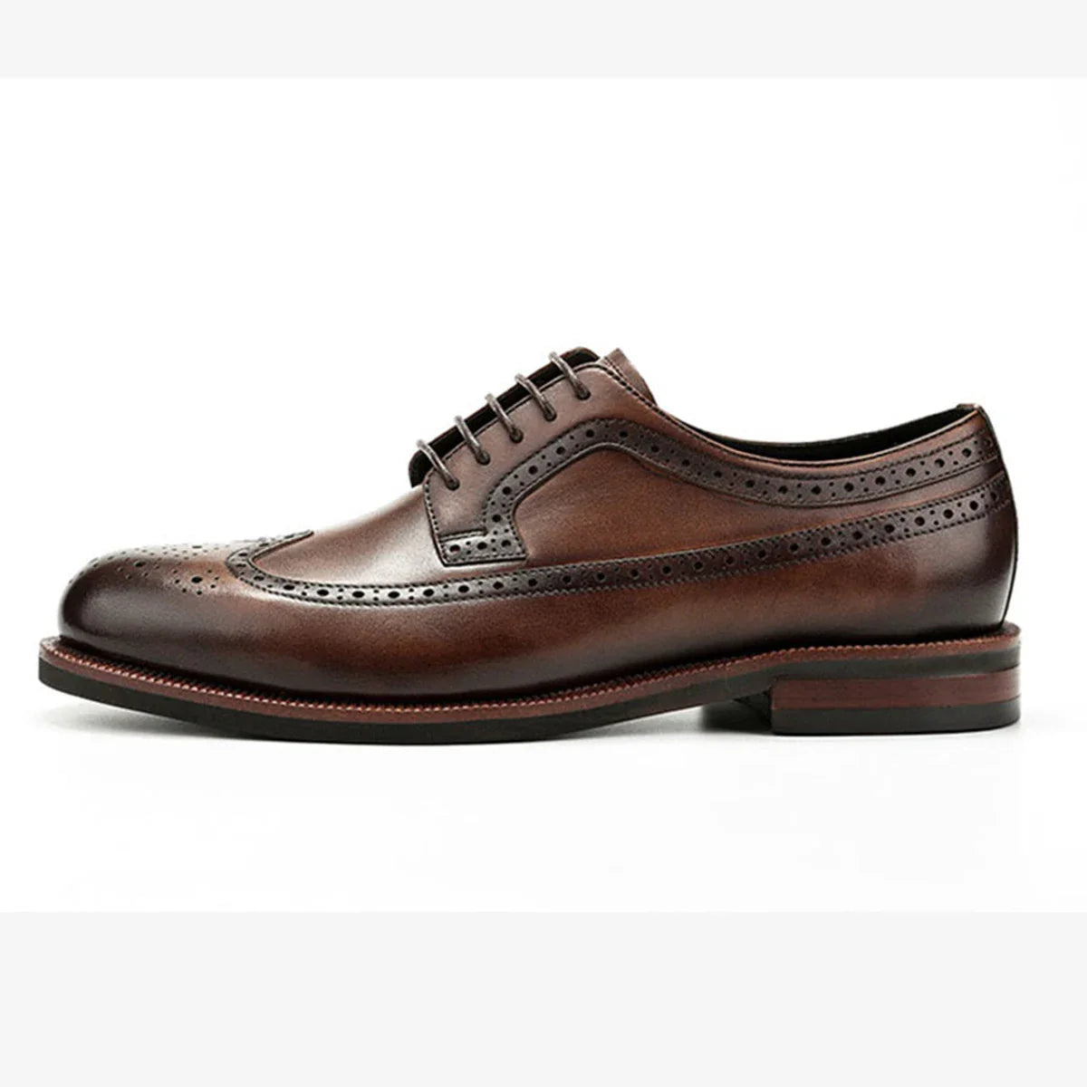 Men's Genuine Leather Business Formal Dress Shoes Classic Office Footwear Breathable Soft Leather Lined Slip-On Work Shoes