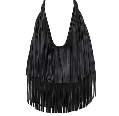 Long Tassels Women handbag Fashion Shoulder Bags for ladies hand bag Soft PU leather casual hobos armpit bag female Tote