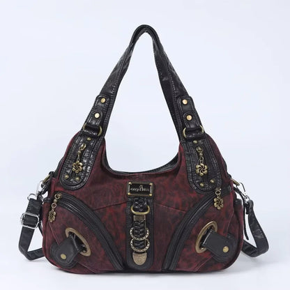 Women Handbags Leopard Bag Top-handle Handbag Fashion Satchel Dumpling Pack Shoulder Bag Tote Bag Hobos Large Purse