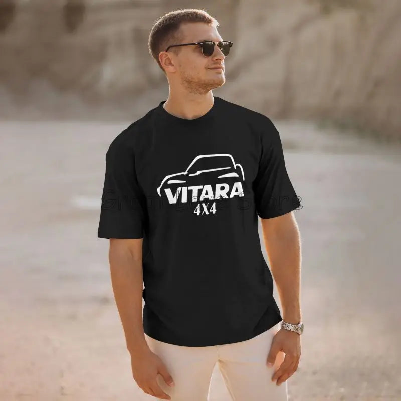 Custom Vitara Off Road Print T-Shirt Men Cotton Short Sleeve Graphic T Shirts Summer Casual Oversized Tees Tops Streetwear S-6XL