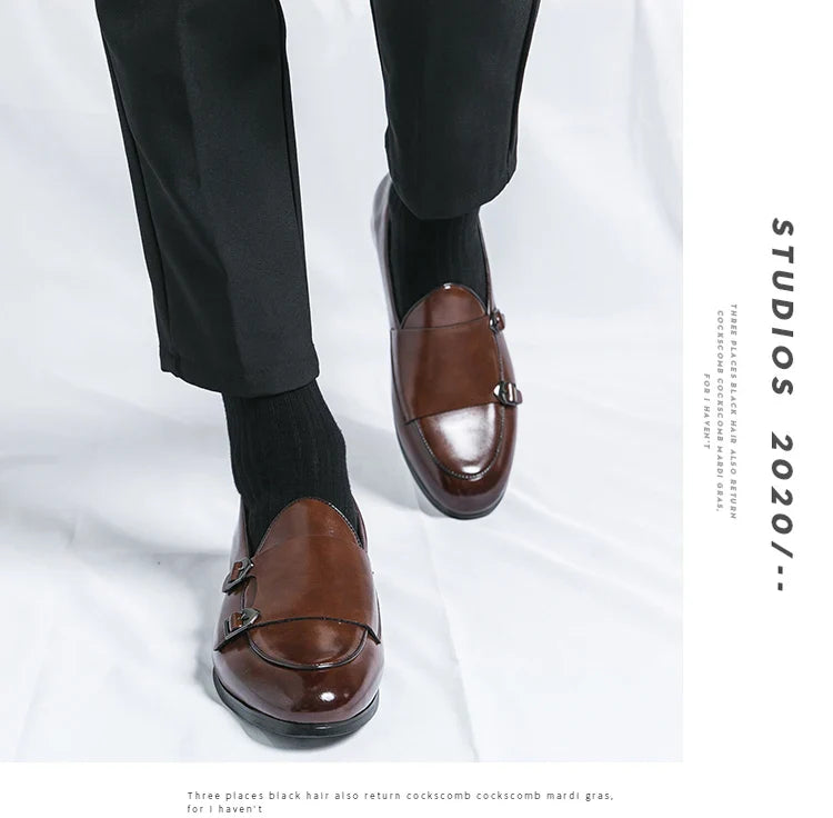 Men's Dress Shoes Trend Formal Leather Shoes For Men Classic Office Social Party Leather Loafers Male Casual Business Shoes Man