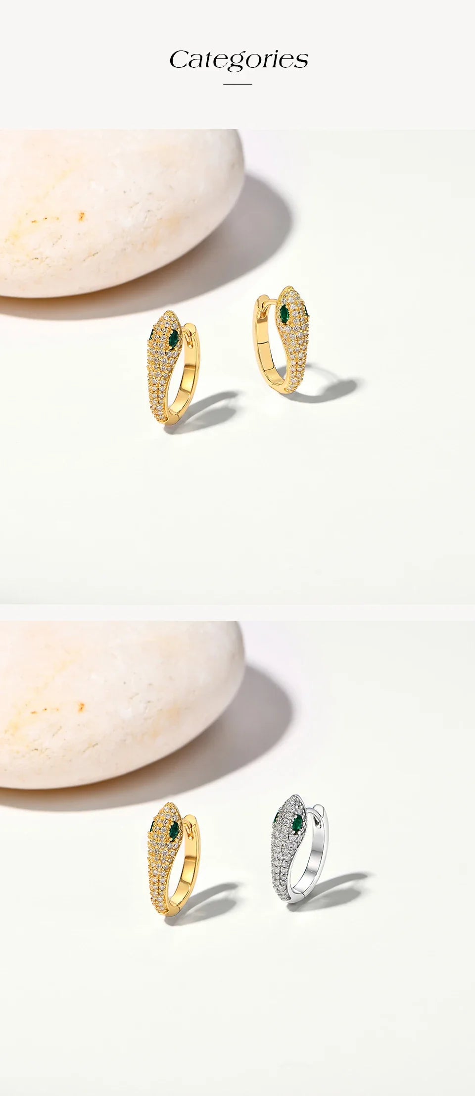 Snake Hoop Lab Diamond Earring S925 Sterling Silver Moissanite Drop Earrings for Women Fine Jewelry Birthday Gift