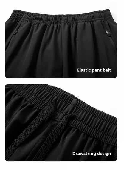 Men's Ice Silk Shorts Outdoor Breathable Sports Shorts Football Running Quick-drying Pants Training Shorts