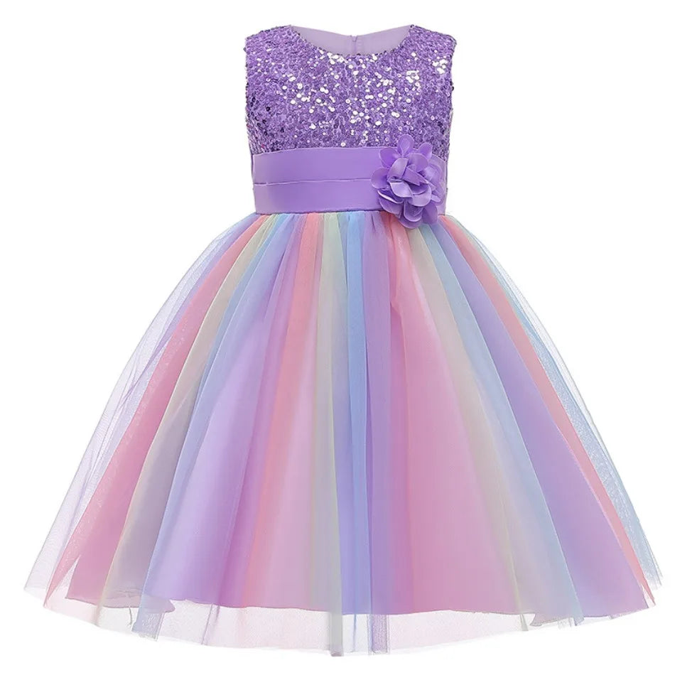 2-12Y Girl Summer Lace Princess Dress Children Floral Gown Dresses For Girls Clothing Kids Birthday Party Tutu Custome Vestidos
