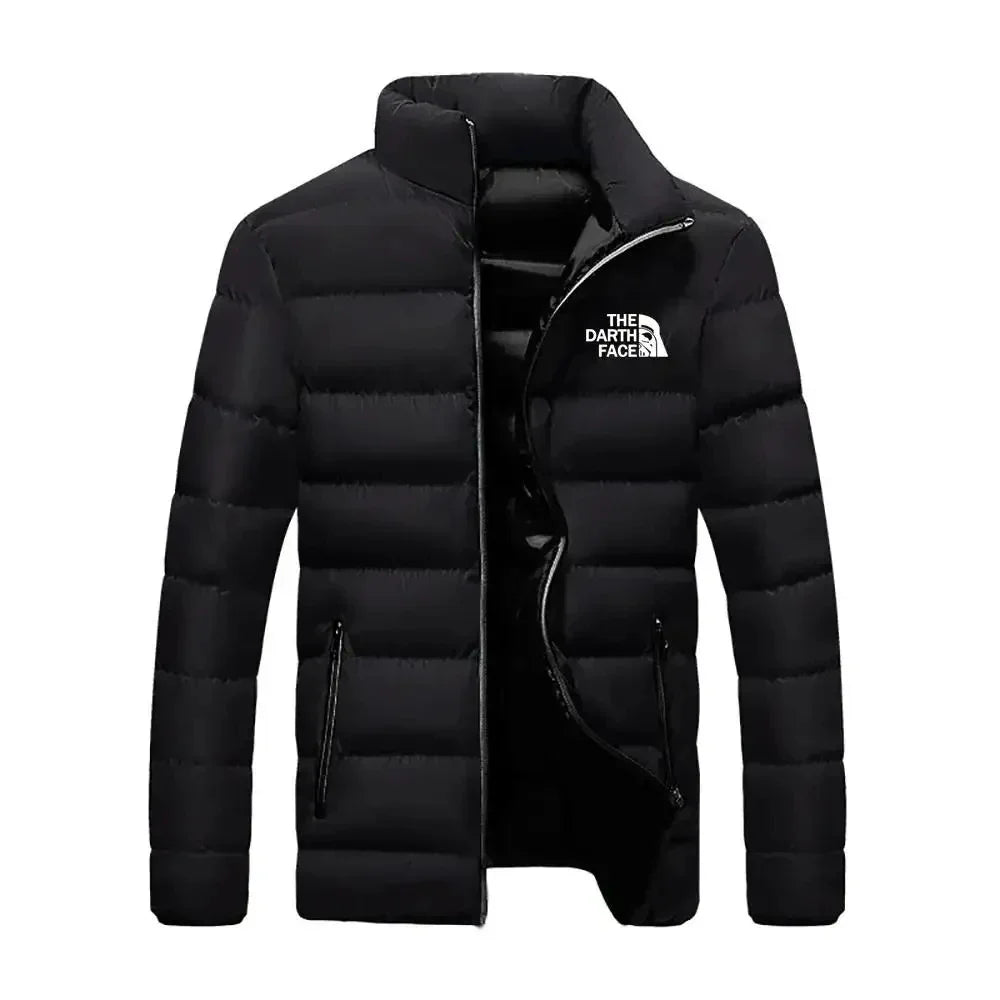 Men's Cotton Jacket Sports Bicycle Printed Street Warm Business Casual Top