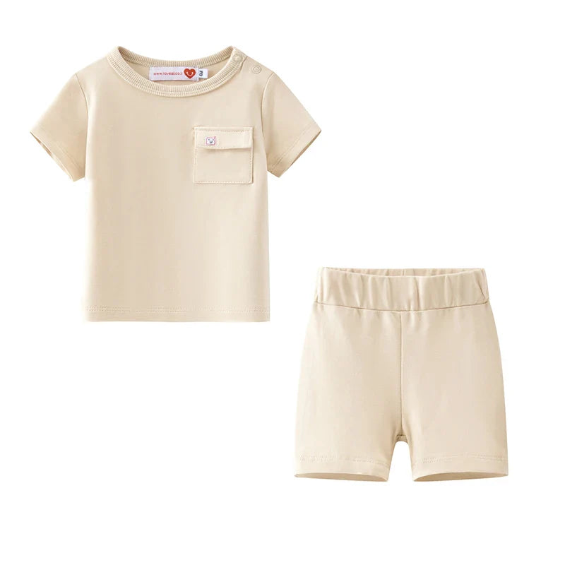 Family clothes with pockets summer label design children's boy and girls dress shirts baby set teenage skirt set