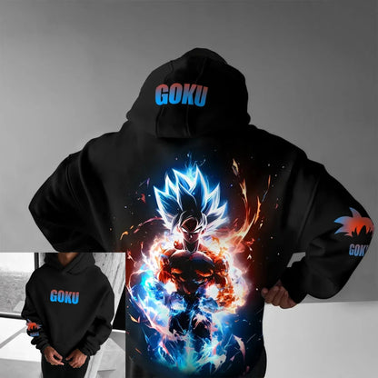 Anime Printing American Hip Hoodie Men's 2025 Autumn/Winter New Casual Loose Y2K Trendy Versatile Parent-Child Top