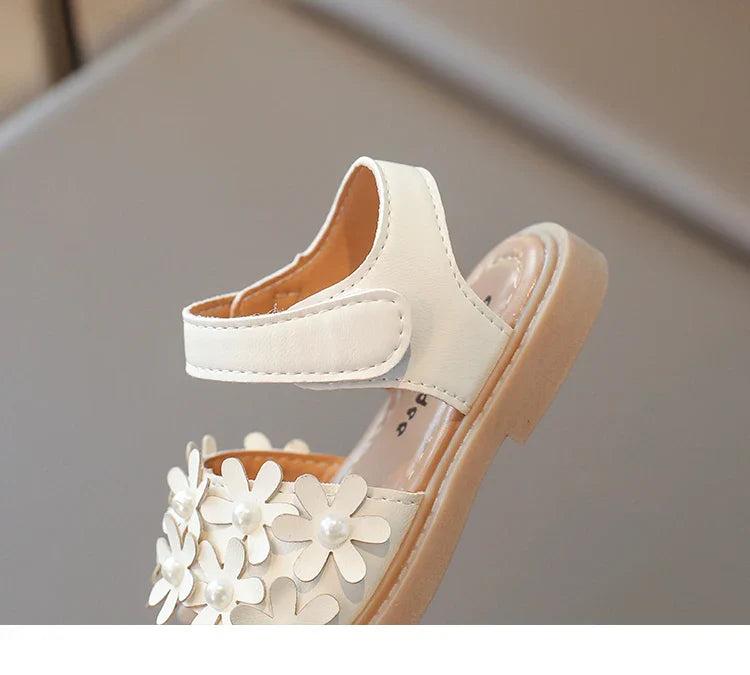 Little Girl's Shoes Bowknot New Summer Girls' Open-toe Sandals Princess Style, Beach Shoes, Soft Sole, Non-slip and Comfortable